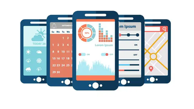 Ilustrasi Aplikasi Mobile, Aplikasi Android, Aplikasi Ponse, Aplikasi Smartphone. Kredit: Freepik/photoroyalty