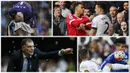 10 Foto terbaik Liga Premier Inggris pekan ke-33 diwarnai oleh bersitegangnya pemain Manchester United, Memphis Depay, dengan pemain Tottenham, Kyle Walker. (AFP-Reuters)