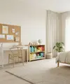 Putih Gading atau Off White yang Bersih dan Lapang/ Warna Cat Kamar Anak yang Tidak Membuat Pusing saat Belajar (AI generated)