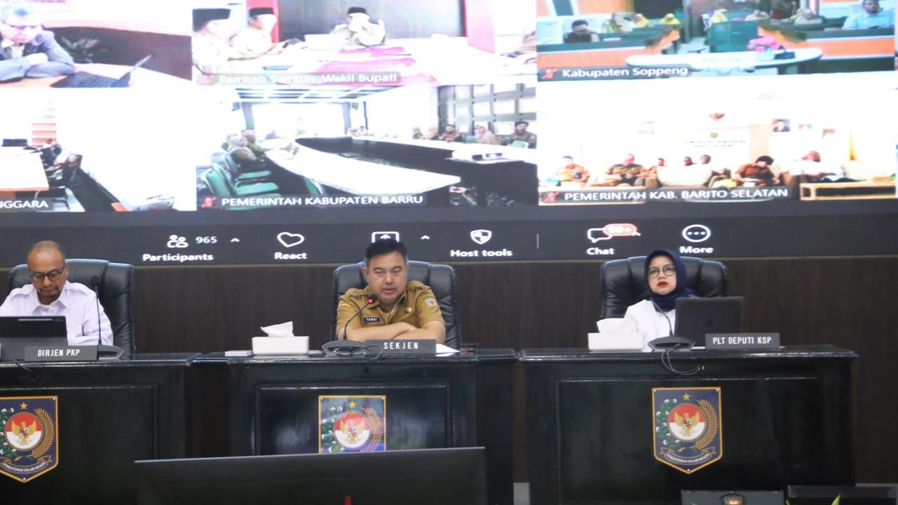 Sekjen Kemendagri Tomsi Tohir dalam Rapat Koordinasi (Rakor) Pengendalian Inflasi Tahun 2026