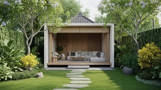 Model Pendopo Minimalis untuk Lahan Sempit (AI Generated)