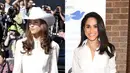 Cuma pakai kemeja putih dan jeans tapi tetap memukau? Kate Middleton dan Meghan Markle jagonya. Bikin jatuh cinta kan? (Getty Images/Cosmopolitan)
