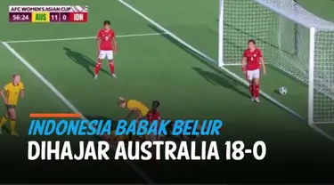 Pesta gol terjadi dalam laga Perdana Piala Asia Wanita 2022. Timnas wanita Indonesia babak belur dibantai Australia 18-0.