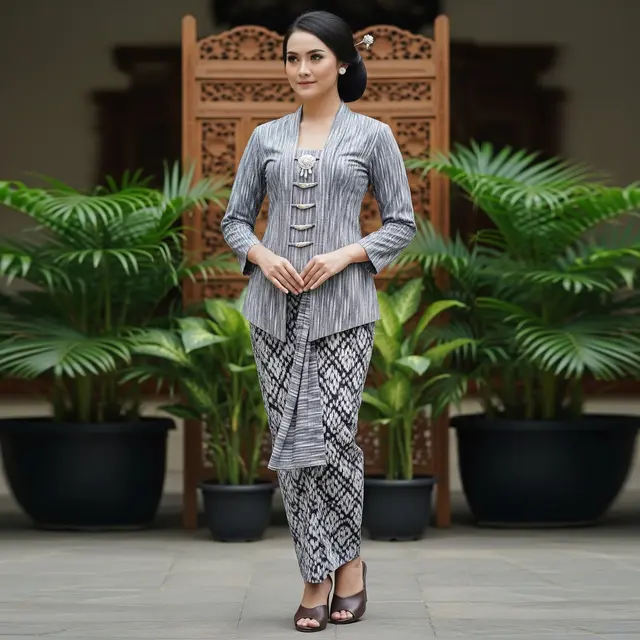 Model Baju Lurik Gerimis Wanita Pilihan