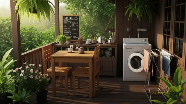 10 Desain Kombinasi Warung Kopi dan Laundry di Teras Rumah, Ini Estimasi Modal Awal
