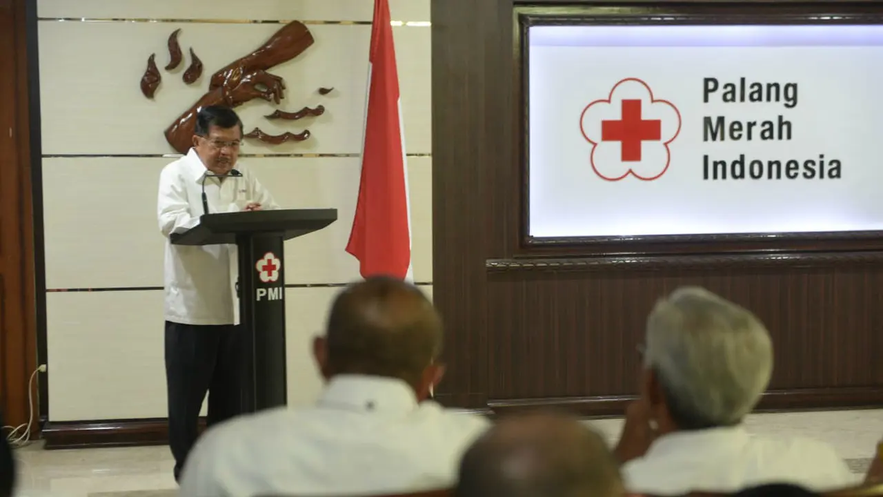 Ketua Umum Terpilih Palang Merah Indonesia (PMI) Jusuf Kalla melantik kepengerusan PMI periode 2019-2024.