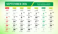 Kalender Jawa Bulan September 2026, Lengkap dengan Weton, Pasaran, Neptu, dan Tanggal Jawa