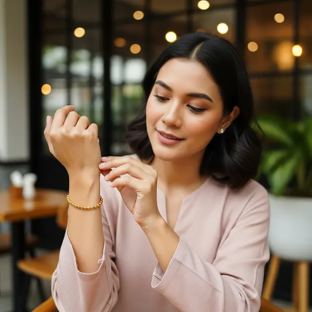 Model Gelang Emas Aman Dipakai Ibu Sehari-hari dan Acara Spesial