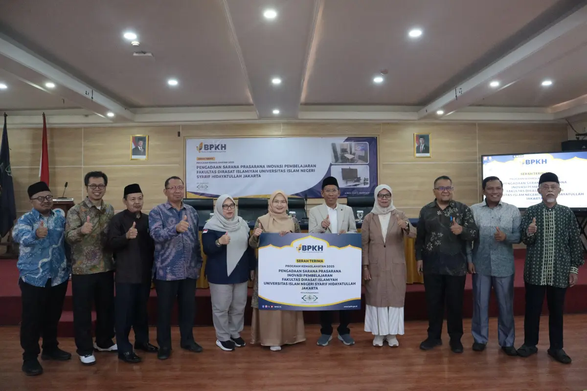 NU Care-LAZISNU kembali bersinergi dengan Badan Pengelola Keuangan Haji (BPKH) RI dalam penyaluran bantuan sarana prasarana inovasi pembelajaran untuk Fakultas Dirasat Islamiyah (FDI) Universitas Islam Negeri (UIN) Syarif Hidayatullah Jakarta, Kamis (4/12