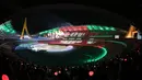 Suasana Morodok Techo Stadium, Phnom Penh, Kamboja saat upacara pembukaan (Opening Ceremony) SEA Games 2023 Kamboja, Jumat Jumat (5/5/2023) malam WIB. (Bola.com/Abdul Aziz)