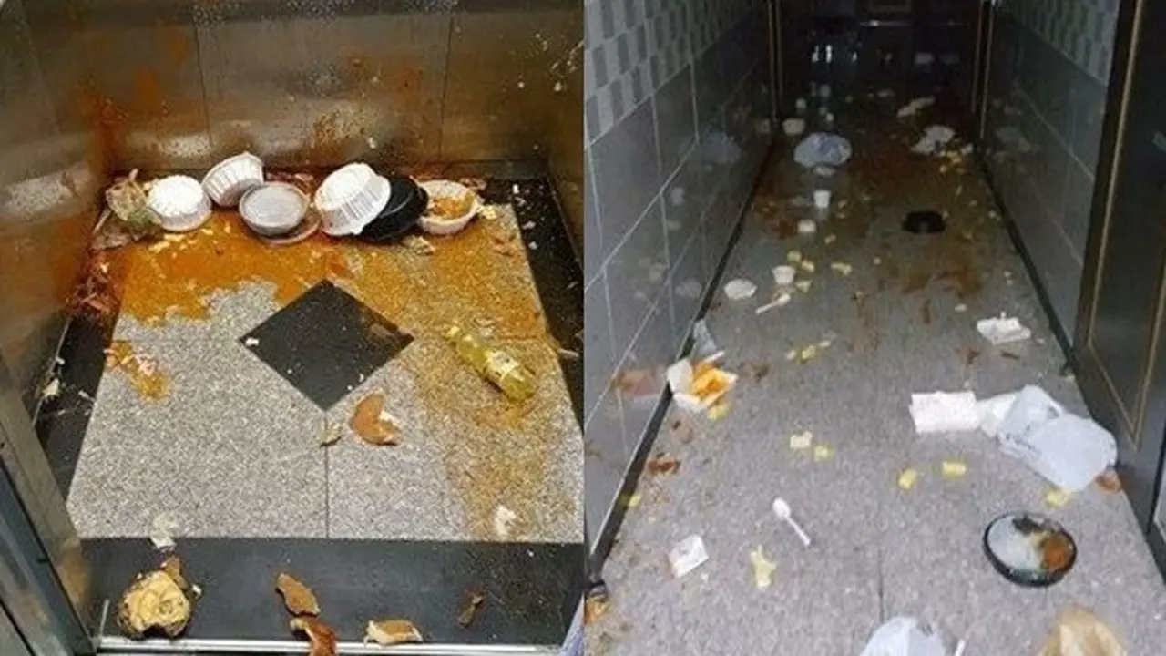 Habiskan Rp 13 Juta, Wanita Ini Lempar Makanan di Sepanjang Apartemen