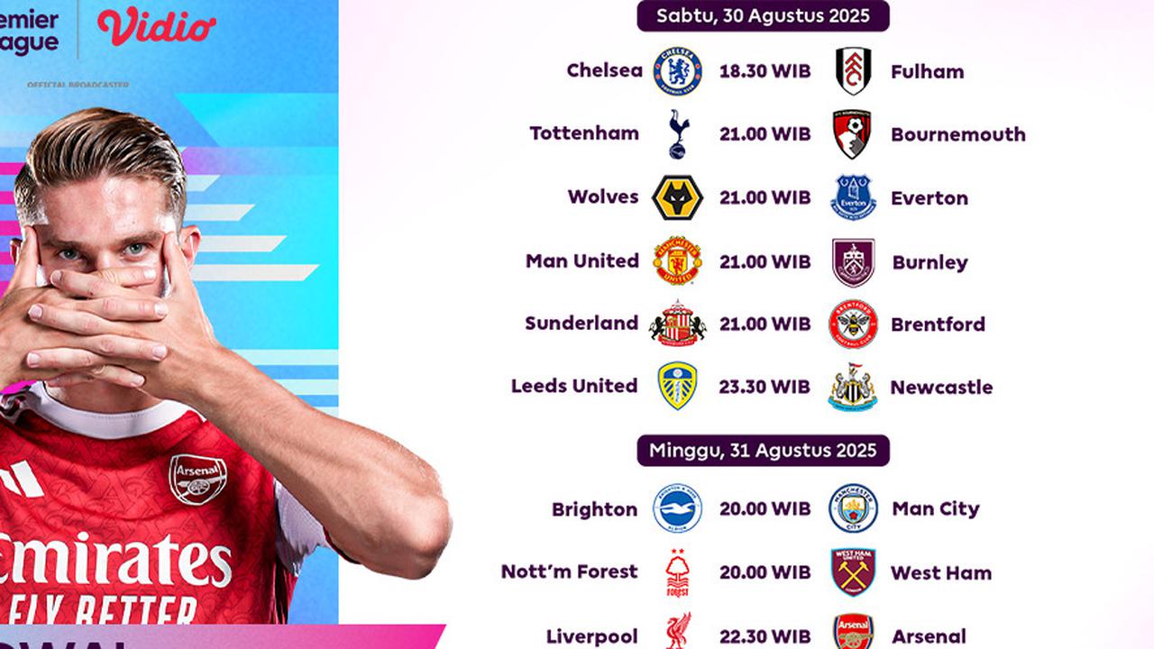 Simak Jadwal Pekan Ketiga Premier League 2025/2026, Live Streaming Hanya di Vidio