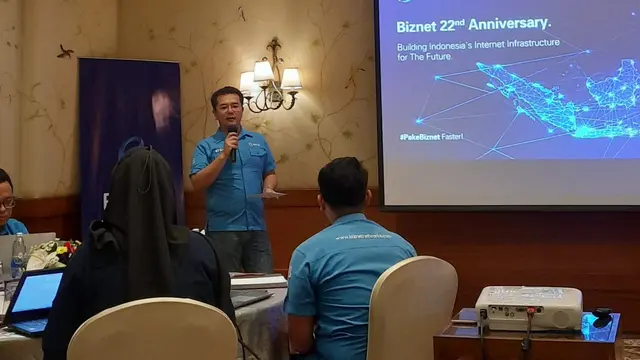 Adi Kusma selaku President Director Biznet, pada acara Biznet Media Gathering, di Badung, Bali, Selasa (11/10/2022).
