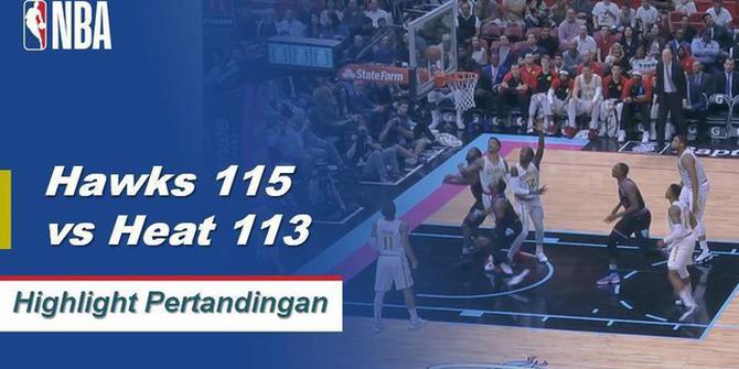 Cuplikan Pertandingan NBA : Hawks 115 vs Heat 113