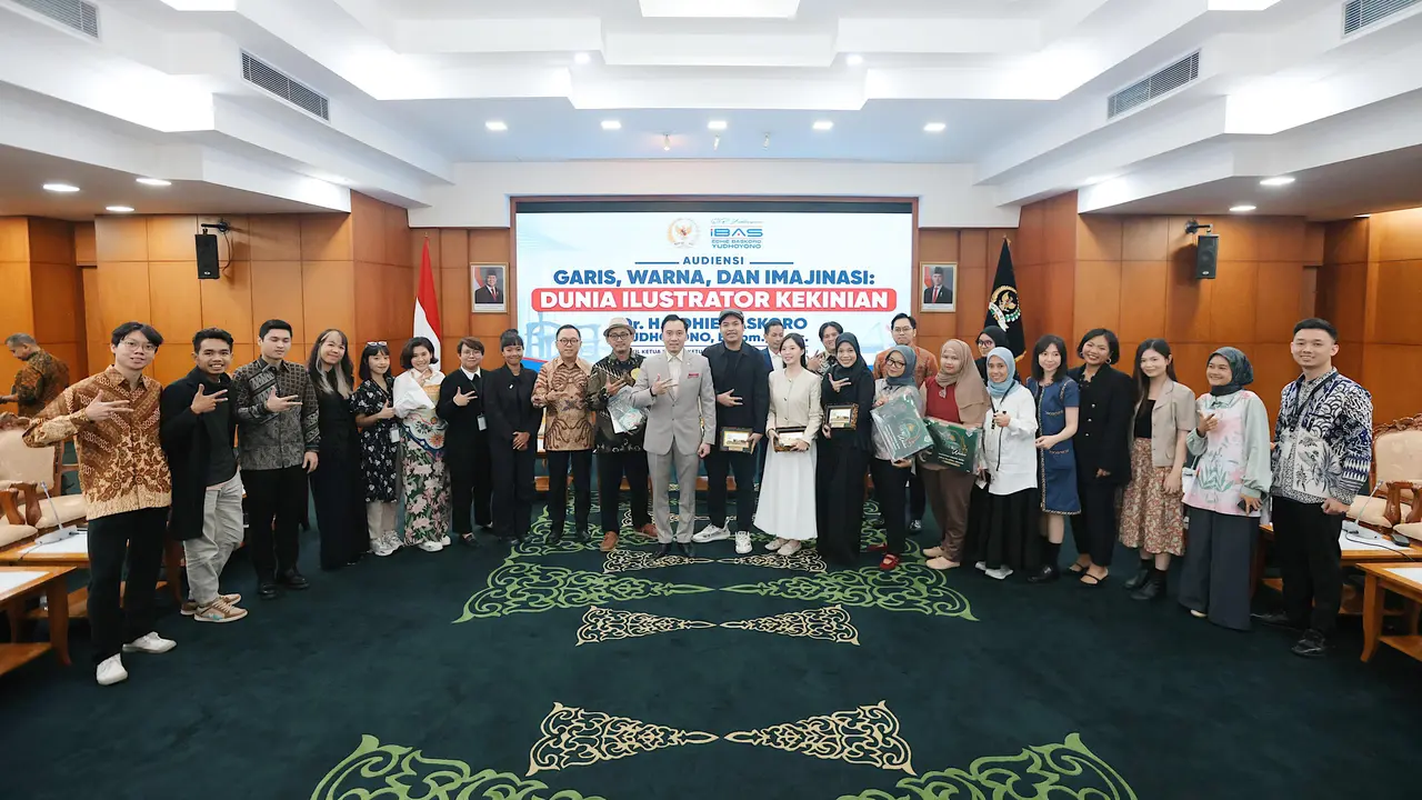Wakil Ketua MPR RI dari Partai Demokrat Edhie Baskoro Yudhoyono (Ibas) saat menggelar audiensi dengan ilustrator Indonesia, dengan topik “Garis, Warna, dan Imajinasi: Dunia Ilustrator Kekinian” di Gedung MPR RI, Jakarta (Istimewa)