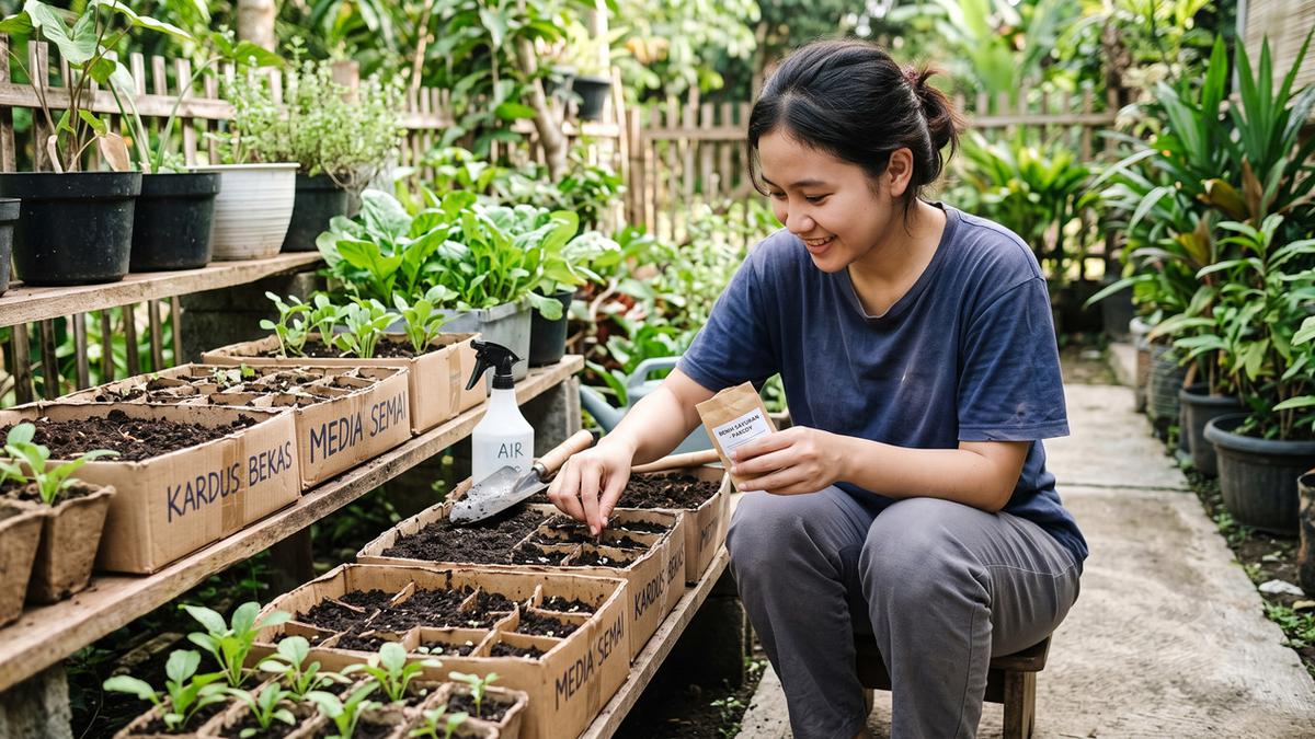 Cara Memanfaatkan Kardus Bekas Sebagai Media Semai Sayuran, Tips Berkebun Murah di Rumah