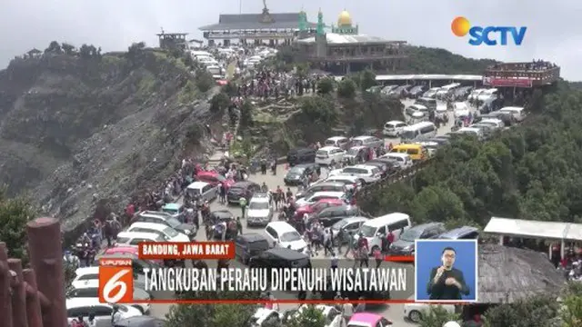 Wisata alam Gunung Tangkuban Perahu masih menjadi pilihan warga yang ingin mengabiskan liburan tahun baru.