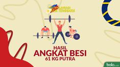 Berita video catatan angkatan Eko Yuli saat raih emas cabor angkat besi 61 kg putra.