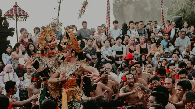 Ilustrasi wisatawan mancanegara, turis asing di Ubud, Bali.