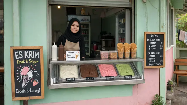 Kios Es Krim Rumahan