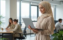 5 Warna Basic Gamis Kantor Minimalis yang Mudah Dipadu-padankan Sepanjang Minggu