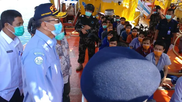 KKP tangkap 5 kapal ikan asing asal Vietnam di Laut Natuna.