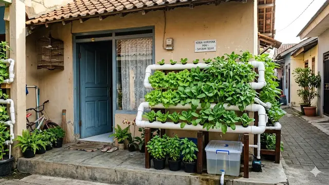 Ide Kebun Mini Hidroponik untuk Rumah Kontrakan Kecil