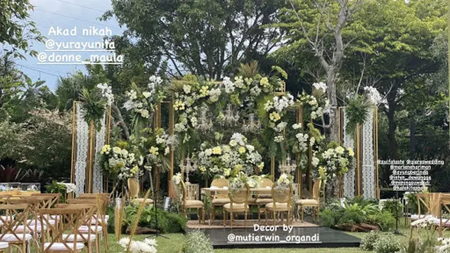 Potret Akad Nikah Yura Yunita dan Donne Maulana. (Sumber: Instagram/mutierwin_organdi)