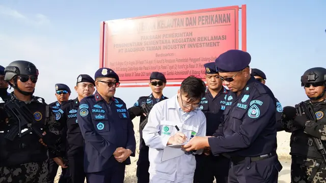 Kementerian Kelautan dan Perikanan (KKP) menghentikan proyek reklamasi tambang nikel di Morowali, Sulawesi Tengah pada Kamis (16/3/2023).