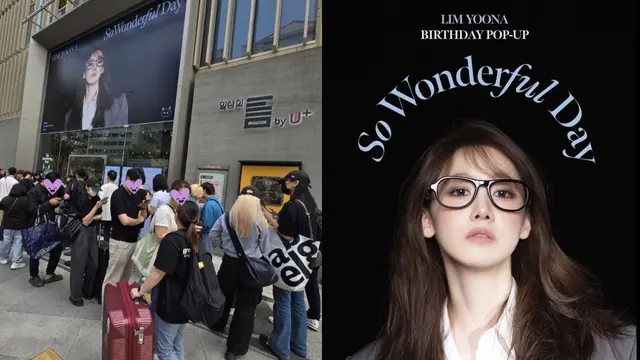 Momen birthday pop up Yoona di Gangnam, Seoul pada Mei 2024 lalu (Dok/X dan Instagram @yoona__lim)
