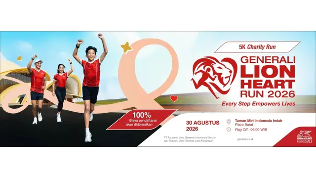 Bukan Sekadar Lari, 5K Charity Run Generali Lion Heart Run 2026 Ajak Hidup Sehat Sekaligus Berbagi