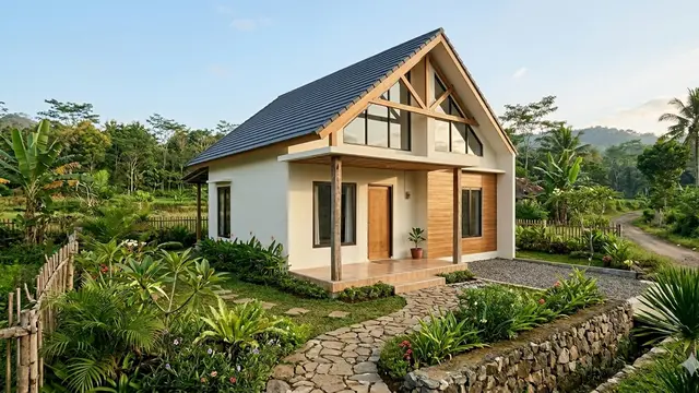 Desain Rumah Desa Murah (Foto: Gemini AI)