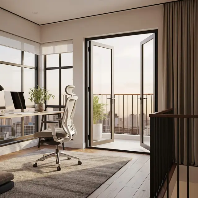 Desain Rumah Mezzanine Modern dengan Workspace Cozy di Atas