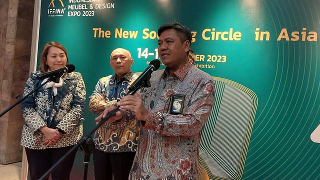 Direktur Jenderal Industri Agro Kementerian Perindustrian Putu Juli Ardika dalam Launching Nasional IFFINA, di Kementerian Perindustrian, Selasa (9/5/2023).