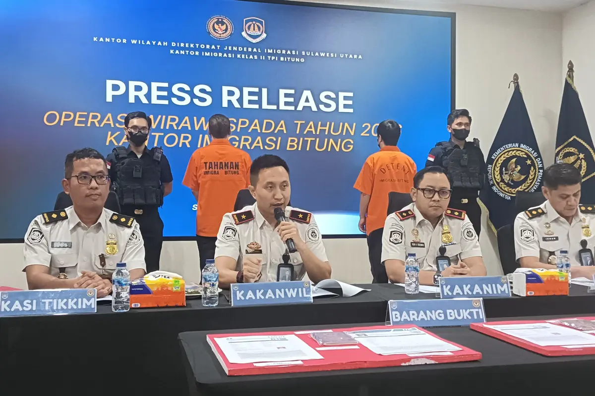 Imigrasi Bitung Amankan 2 WNA China