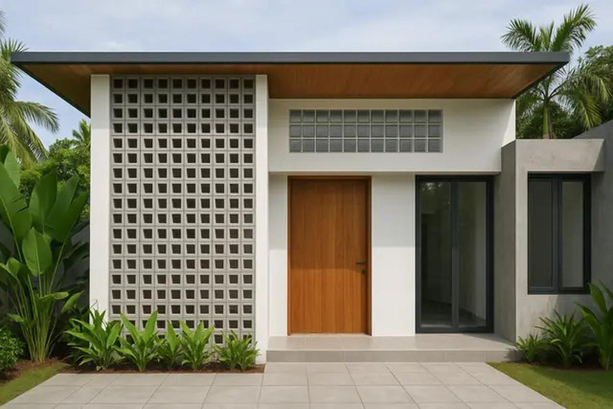 7 Model Rumah Minimalis Kombinasi Roster dan Glass Block, Hunian Cantik yang Hemat Energi
