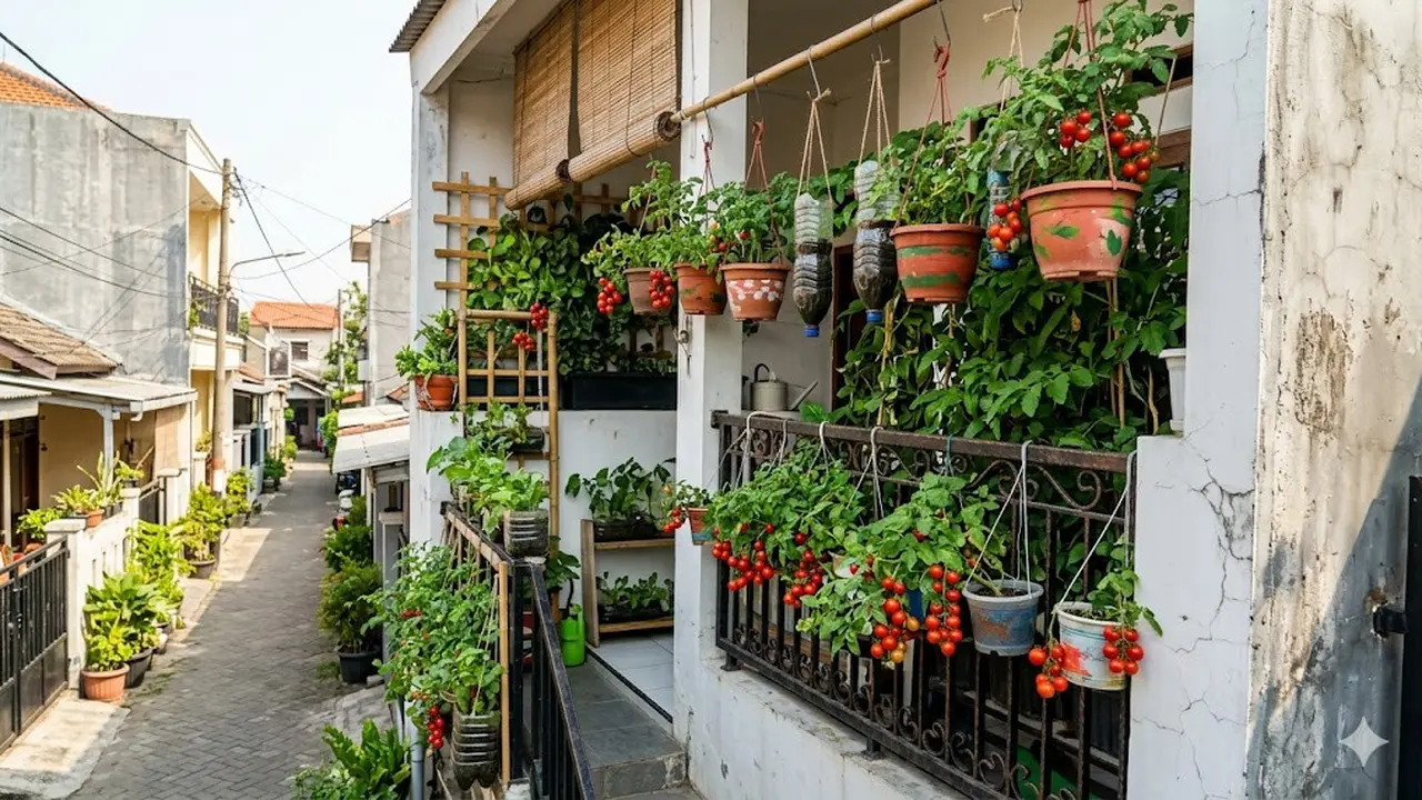 Ide Kebun Tomat Rampai Gantung untuk Rumah Tanpa Halaman