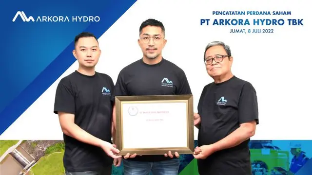 Pencatatan perdana saham PT Arkora Hydro Tbk (ARKO), Jumat, 8 Juli 2022 di BEI (Foto: BEI)