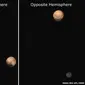 Penampakan 4 noda yang berjejer di  Planet Pluto (BBC)