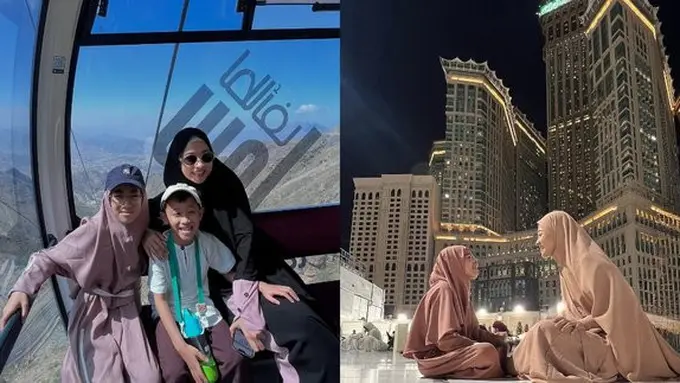 Potret Poppy Bunga umrah ajak anak (credit: instagram/poppybungariphat)