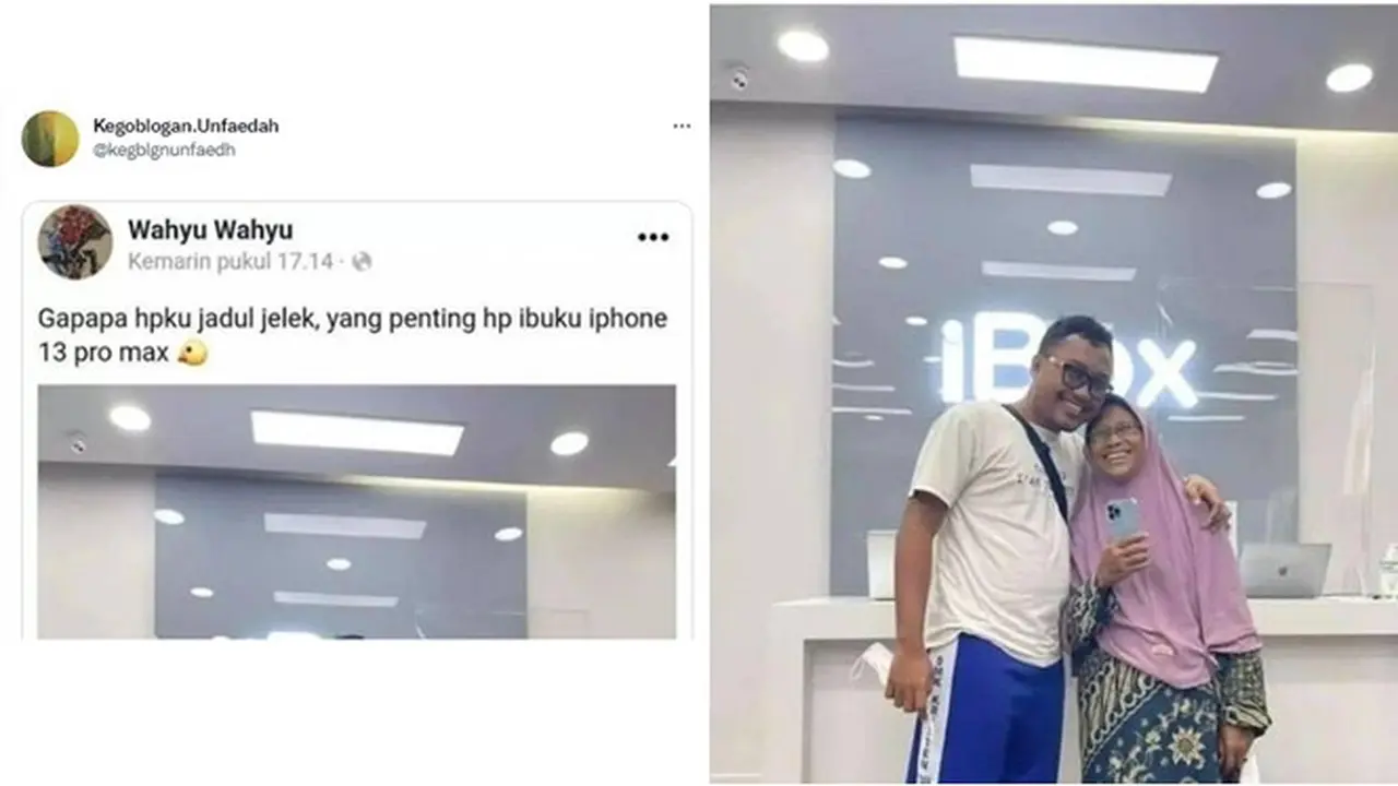 Belikan iPhone 13 Pro Max untuk Sang Ibu, Pria Ini Ngaku Cuma Pakai HP Jadul