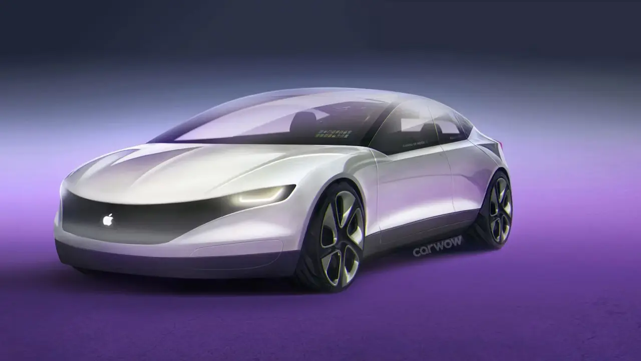 Ilustrasi kemungkinan desain Apple iCar (CarWow)