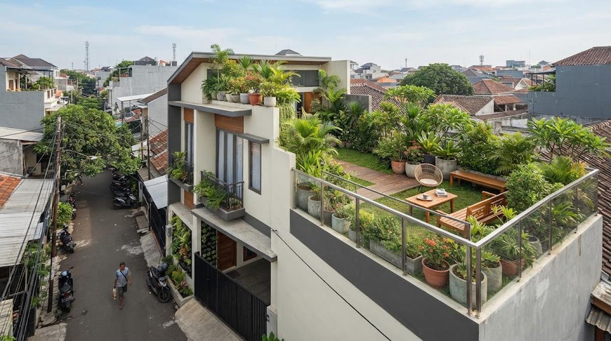 Desain Rumah Sempit Tapi Tetap Punya Taman