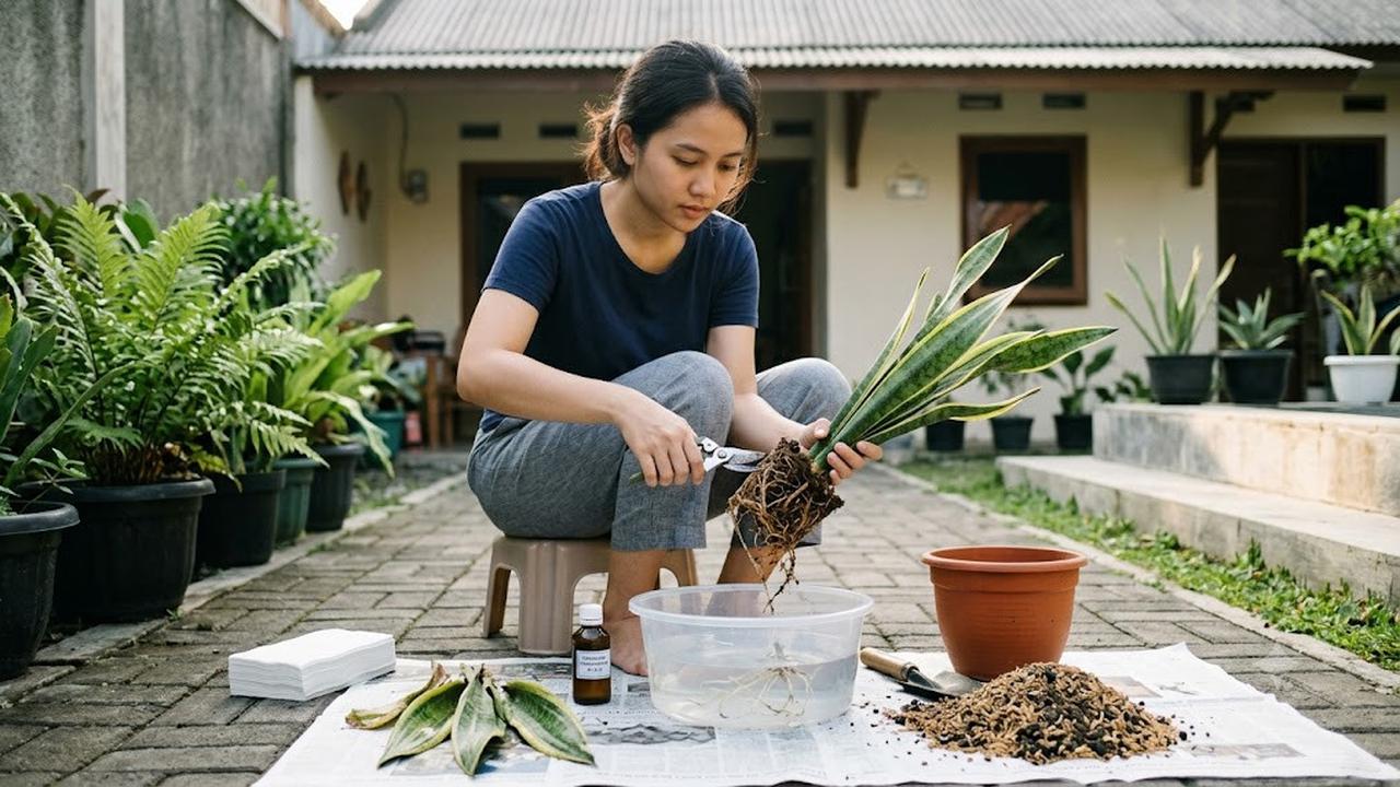 Tanda Lidah Mertua Stres Karena Terlalu Sering Disiram