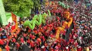 Acara dan Prosesi Ritual Gotong Toapekong kali ini bertajuk "Moderasi dan Kolaborasi sebagai Wujud Kerukunan Bangsa yang Harmonis" yang ditandai dengan arak-arakan figur Dewi Kwan Im Hud Chouw. (merdeka.com/Arie Basuki)