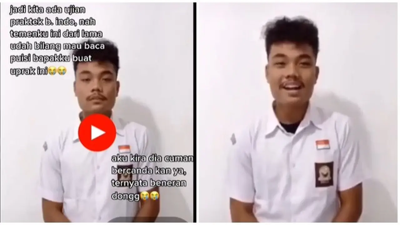 Viral Aksi Kocak Siswa SMA Baca Puisi "Ayah", Bikin Ketawa Netizen