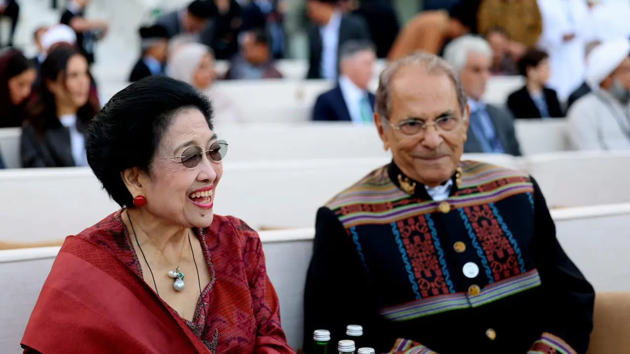 Presiden Kelima RI yang juga Ketua Umum PDI Perjuangan (PDIP) Megawati Soekarnoputri menghadiri forum Majelis Persaudaraan Manusia di Museum Nasional Zayed, Abu Dhabi, Uni Emirat Arab (UEA), Selasa (3/2/2026) sore waktu setempat (Istimewa)