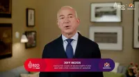 Executive Chairman Amazon Jeff Bezos dalam B20 Summit 2022, Senin (14/11/2022). Jeff Bezos menegaskan komitmennya dalam menekan dampak emisi karbon di sektor bisnis.