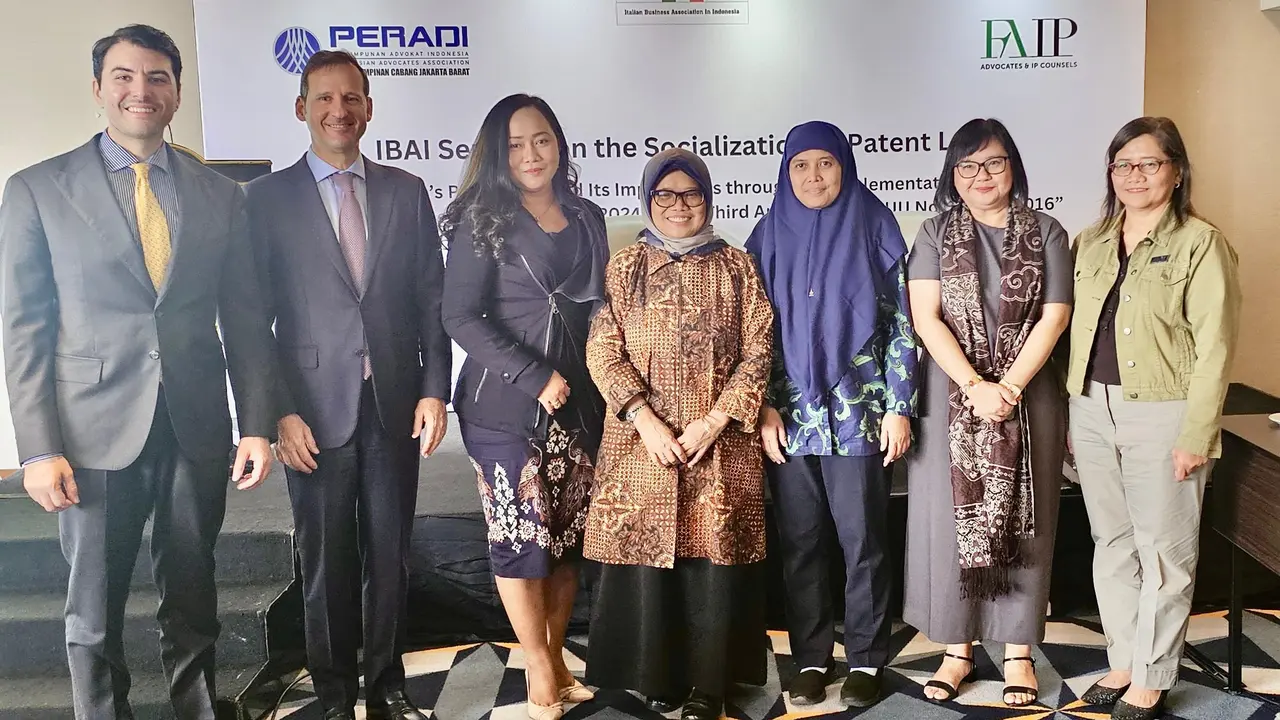Dewan Pimpinan Cabang Perhimpunan Advokat Indonesia (DPC PERADI) Jakarta Barat bekerja sama dengan Italian Business Association in Indonesia (IBAI) dan FAIP Advocates & IP Counsels (FAIP) menyelenggarakan kegiatan seminar yang merupakan sosialisasi Undang