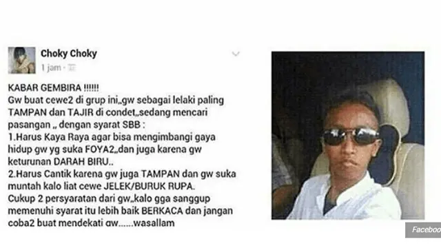status orang pamer di sosmed